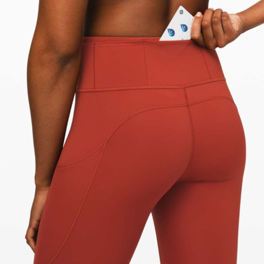 Lululemon Fast and Free Crop II Magma 4 - Picture 5 of 16